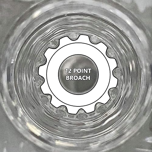 Miniatura 3 de 3 manijas de repuesto Windsor para bañera y ducha para sistemas Price Pfister, brocha de 12 puntos, juego de 3 piezas de acrílico transparente,