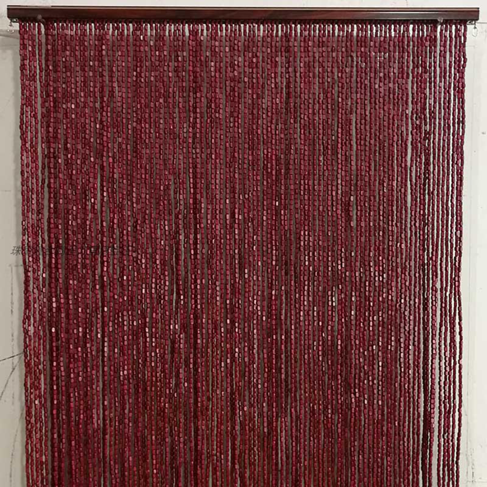 Bambus Perlenvorhang Türvorhang Holzperlenvorhang Raumteiler Deko Vorhänge,Natür Bambusvorhang für Zimmertüren,Balkon,Terrassentür,Anpassbar,Breite x Höhe (90cm x 250cm(110 Stränge))