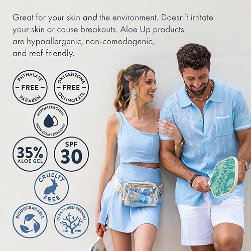Miniatura 4 de Aloe Up Loción de protección solar SPF 50, cuidado de la piel solar no grasa y de absorción rápida, protección solar para la piel amigable con los