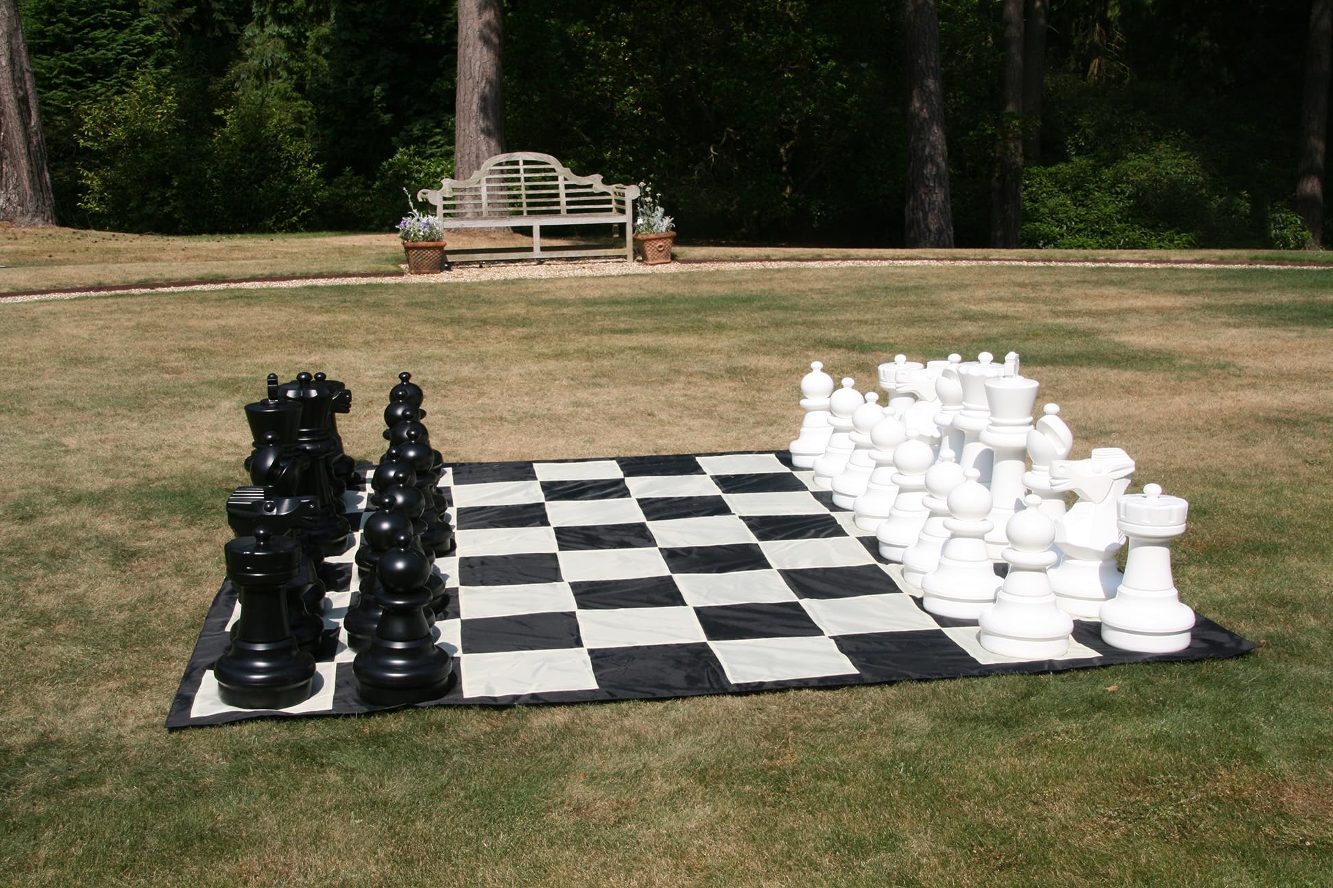 Uber Games Giant Ajedrez Pieces, 60cm King, Plastic, Black and White