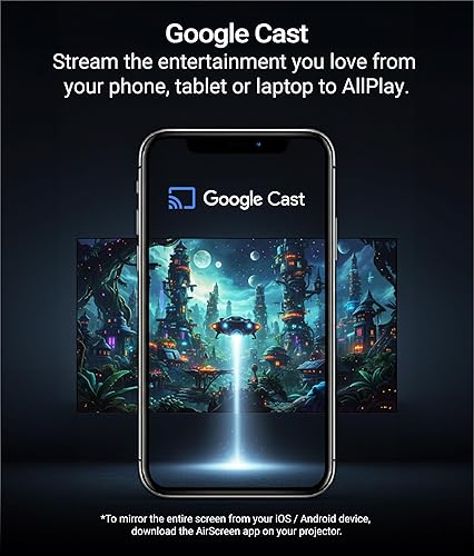 Miniatura 3 de AllPlay Google TV Smart Porejctor  Native 1080p Full HD  Auto Focus & Keystone  Dolby Audio  WiFi y Bluetooth  Kit de cine en casa portátil