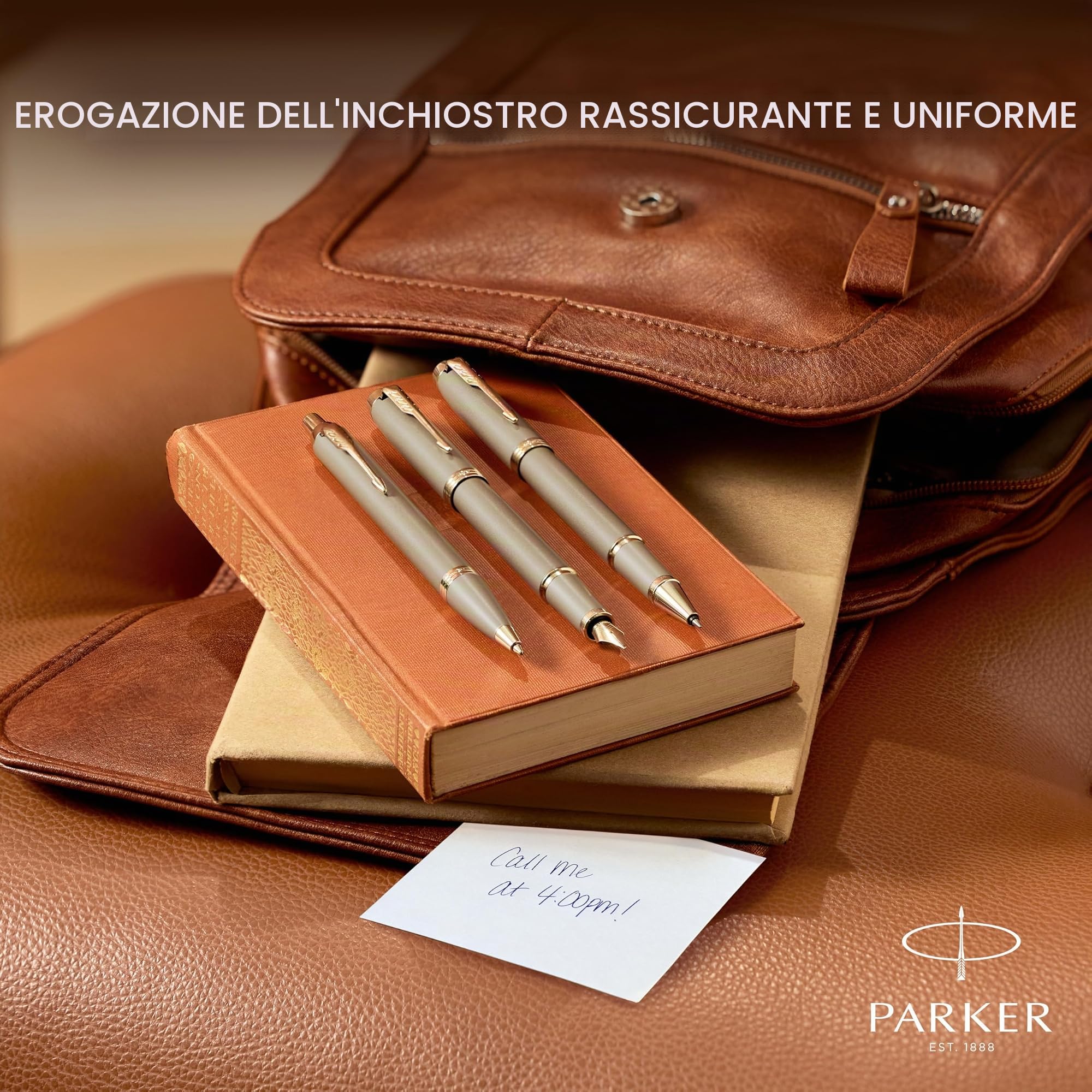 Parker IM Penna stilografica | Collezione Finishing Touch | finitura sabbia | punta fine | inchiostro blu | confezione regalo