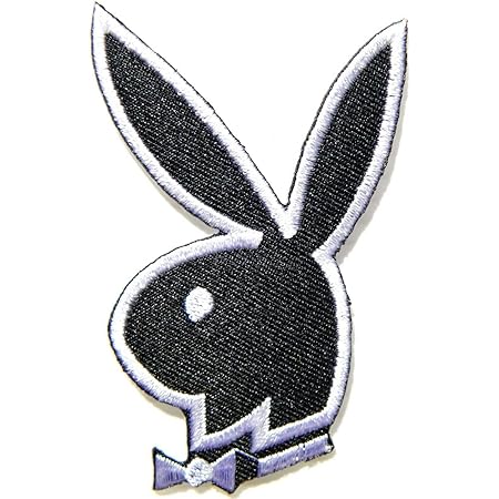 playboy bunny sexy lady rabbit patch iron on sew embroidered applique logo badge sign symbol embelm t shirt jacket vest bag baseball cap decorative
