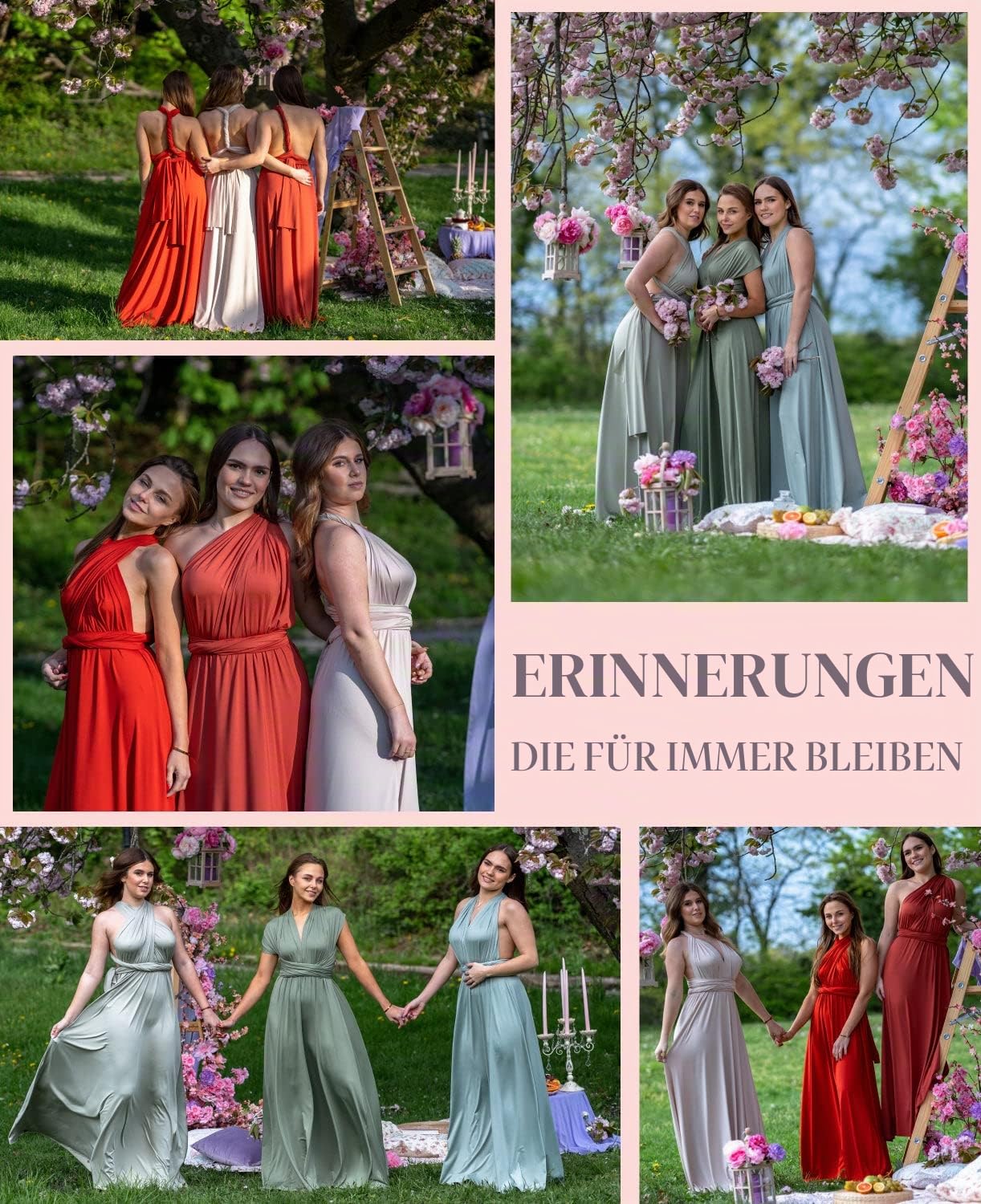 Damen Wickelkleid in Verschiedenen Richtungen Formales Kleid