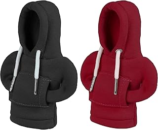 2PCS Car Gear Shift Knob Cover Black&Red Car Shift Knob Hoodie Knob Shirt Sweater Automotive Interior Accessories Universal Fit Knob Cover Gift