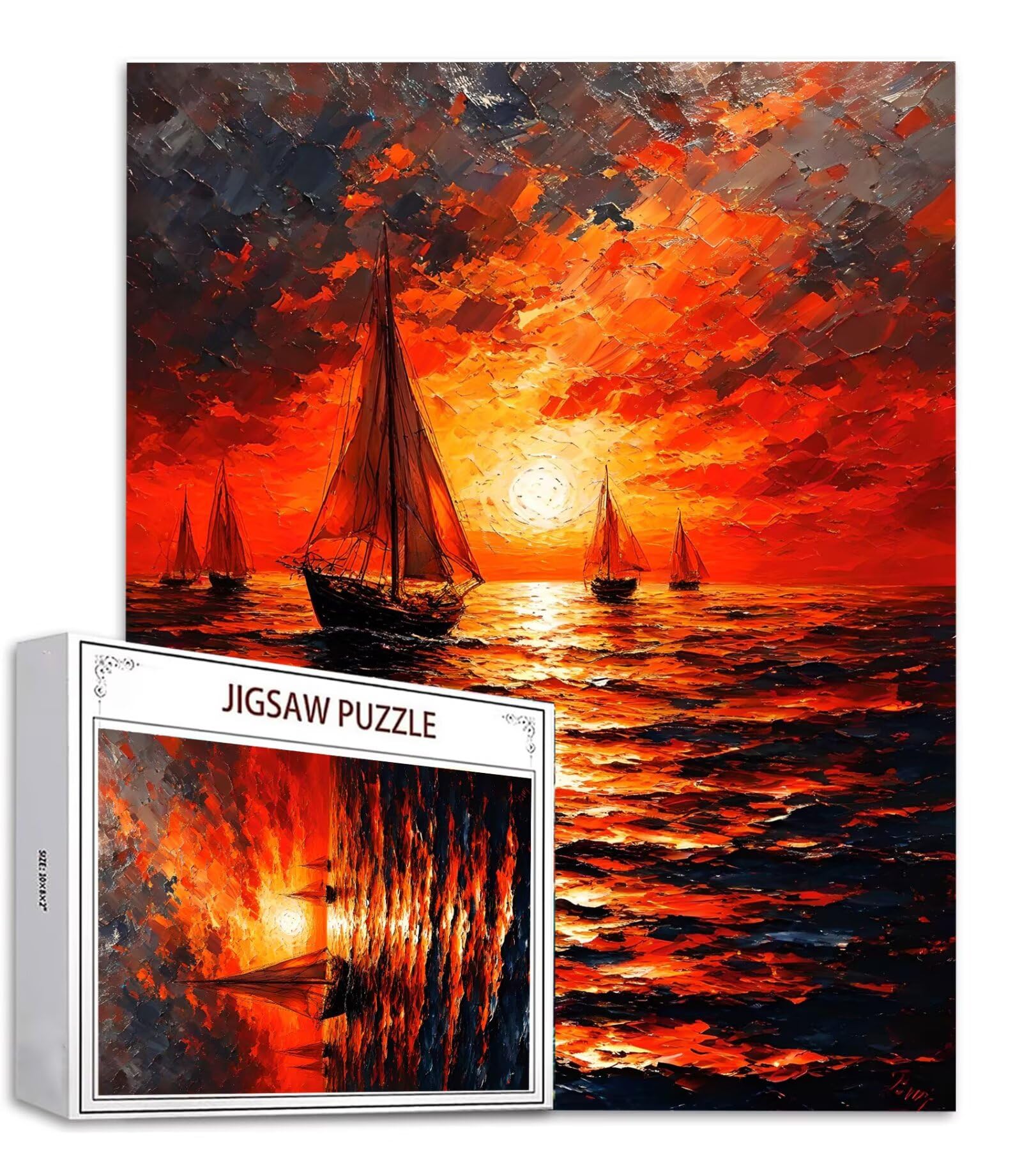 Puzzle 5000 Pieces, Puzzle Voilier Jigsaw Bois Adulte, Jigsaw pour Adultes Jeu éducatif défi Jouet Jigsaw 5000 Pieces Adultes Océan Puzzles Classiques, Cadeau Garcon DIY Maison Décoration S-617
