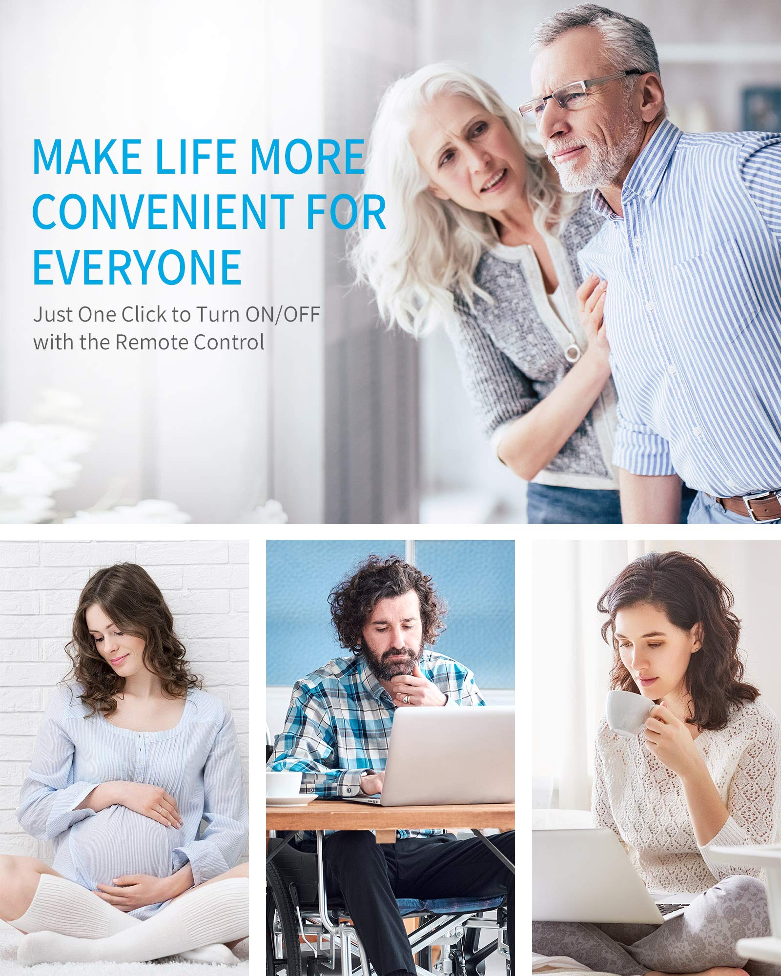 Upgraded Remote Control Outlet Wireless Light Switch for Household Appliances Expandable Remote Light Switch Kit Up to 100 — view 6