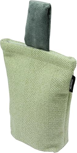 McAlister Textiles Tope decorativo de tela en espiga sin rellenar para todas las puertas, accesorio para el hogar y regalo de calentamiento de la