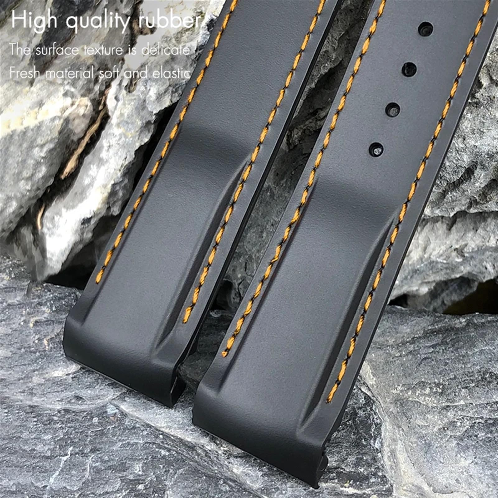 JDIME Bracelets de montre en caoutchouc de Silicone, 20mm 22mm, pour Omega Seamaster Planet Ocean pour Speedmaster Moon Watch, bracelet étanche