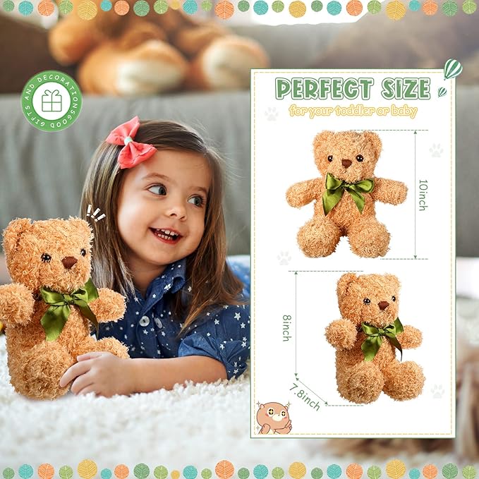 Oso de Peluche HyDren Lote de 12 Piezas 10 Pulgadas Regalo Fiesta miniatura 3