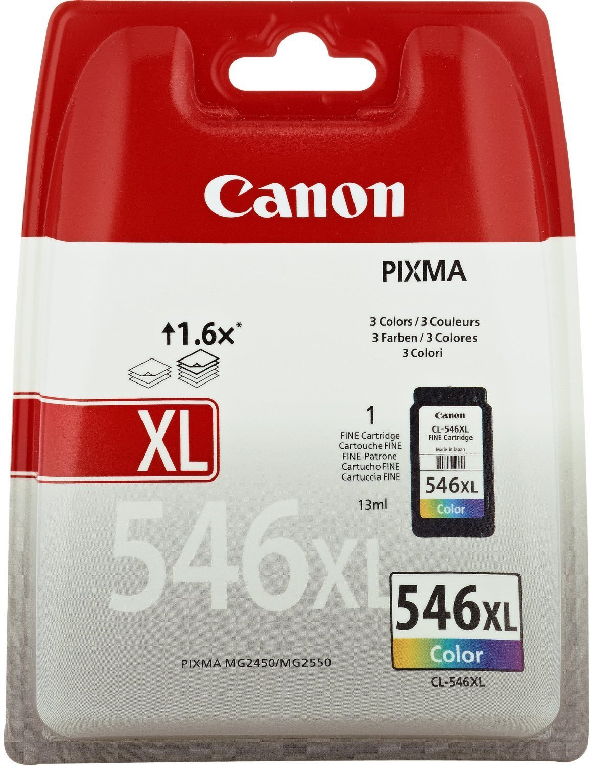 Canon Originaltinte CL-546 XL, Größe XL, Farbe, Plastikverpackung (alte Version)