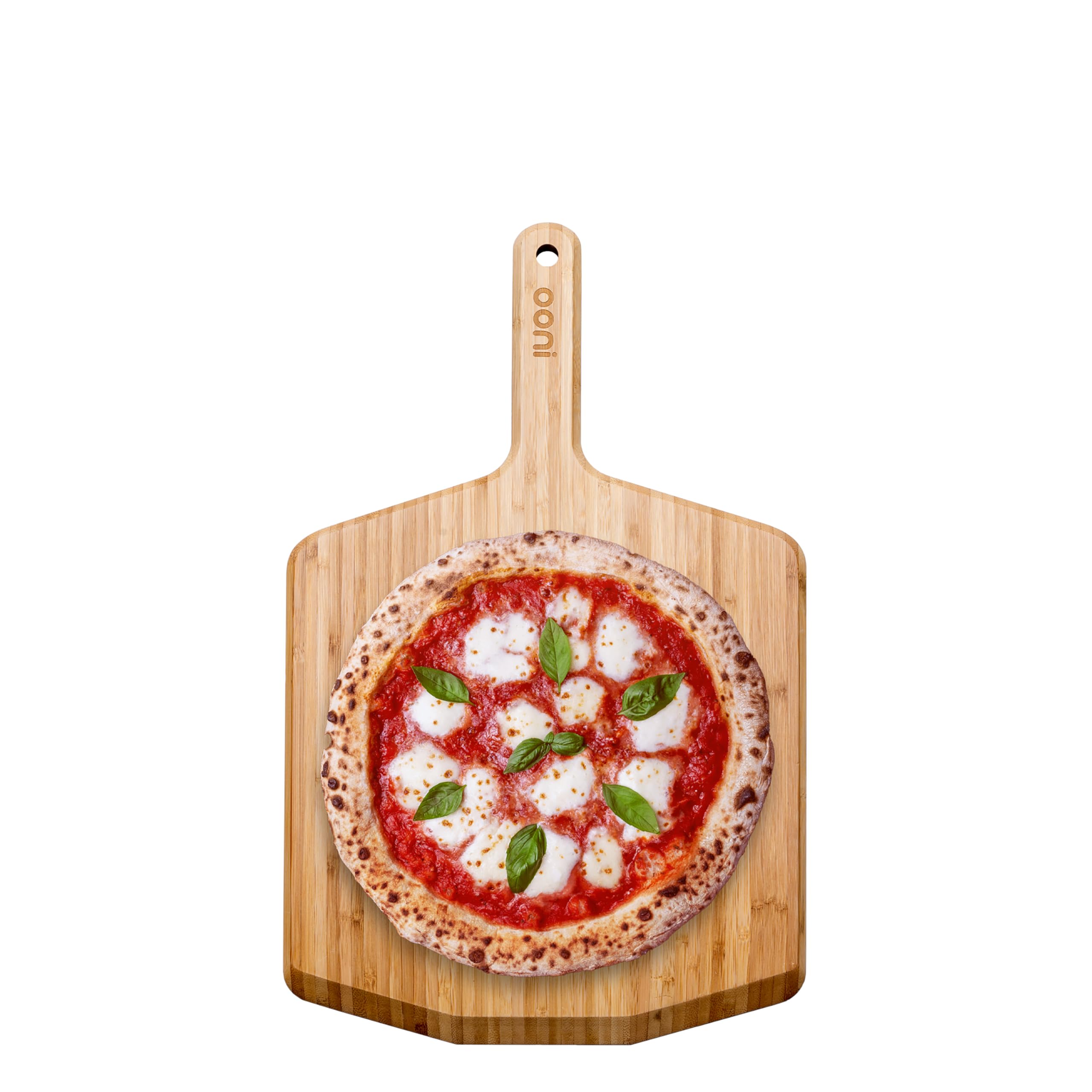 Ooni Pelle à Pizza en Bambou 14" (35 cm) – Planche à Découper et de Service pour Pizza, Surface Antiadhésive Légère, Compatible avec les Fours à Pizza Ooni