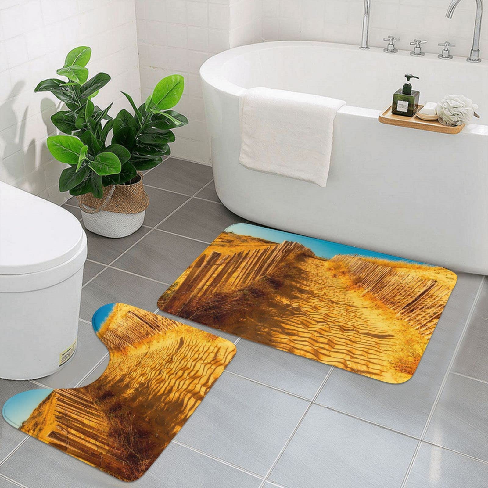 Tapis de bain antidérapant militaire contre les glissades en lot de 2