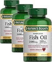 Vista 7 de Nature's Bounty Aceite de pescado inodoro, 1200 mg de omega-3 por porción, incluyendo EPA y DHA, apoya la salud del corazón, purificado