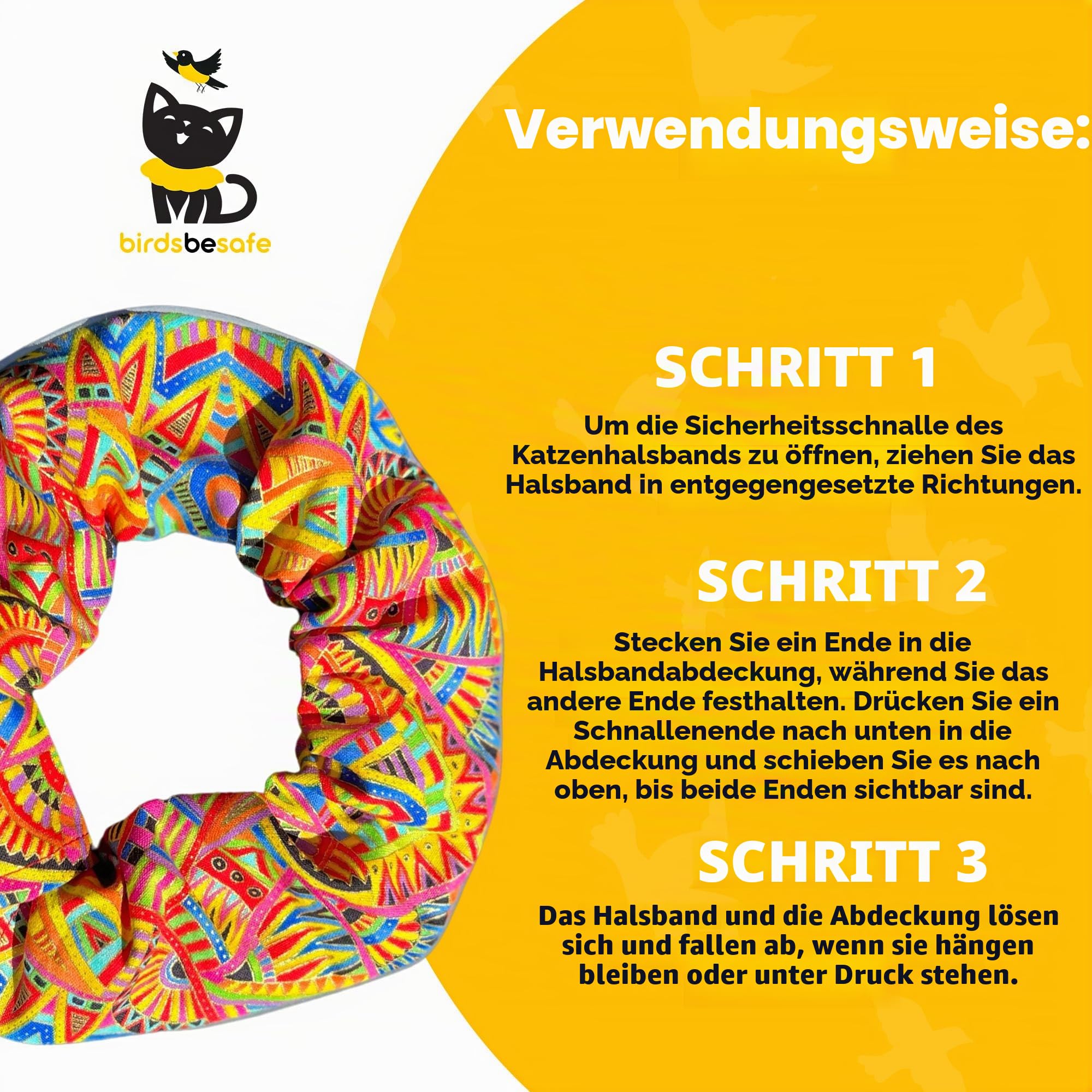Birdsbesafe® Katzenhalsband für Vögel – Vogelwarnung Katzenhalsband, wissenschaftlich erwiesen, um zu verhindern, DASS Ihre Katze Vögel fängt