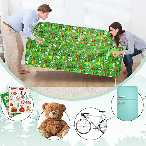 Miniatura 10 de Teling 2 bolsas de regalo de bicicleta jumbo de 80 x 60 pulgadas, bolsas de regalo de bicicleta extra grandes, bolsas de regalo de plástico grandes