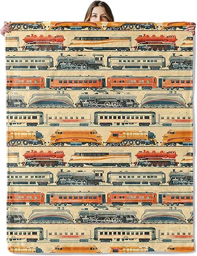 Miniatura 10 de Manta retro con diseño de automóvil musculoso para niñas, niños y adultos, 50 x 60 pulgadas, acogedora manta de franela para dormitorio, campamento,