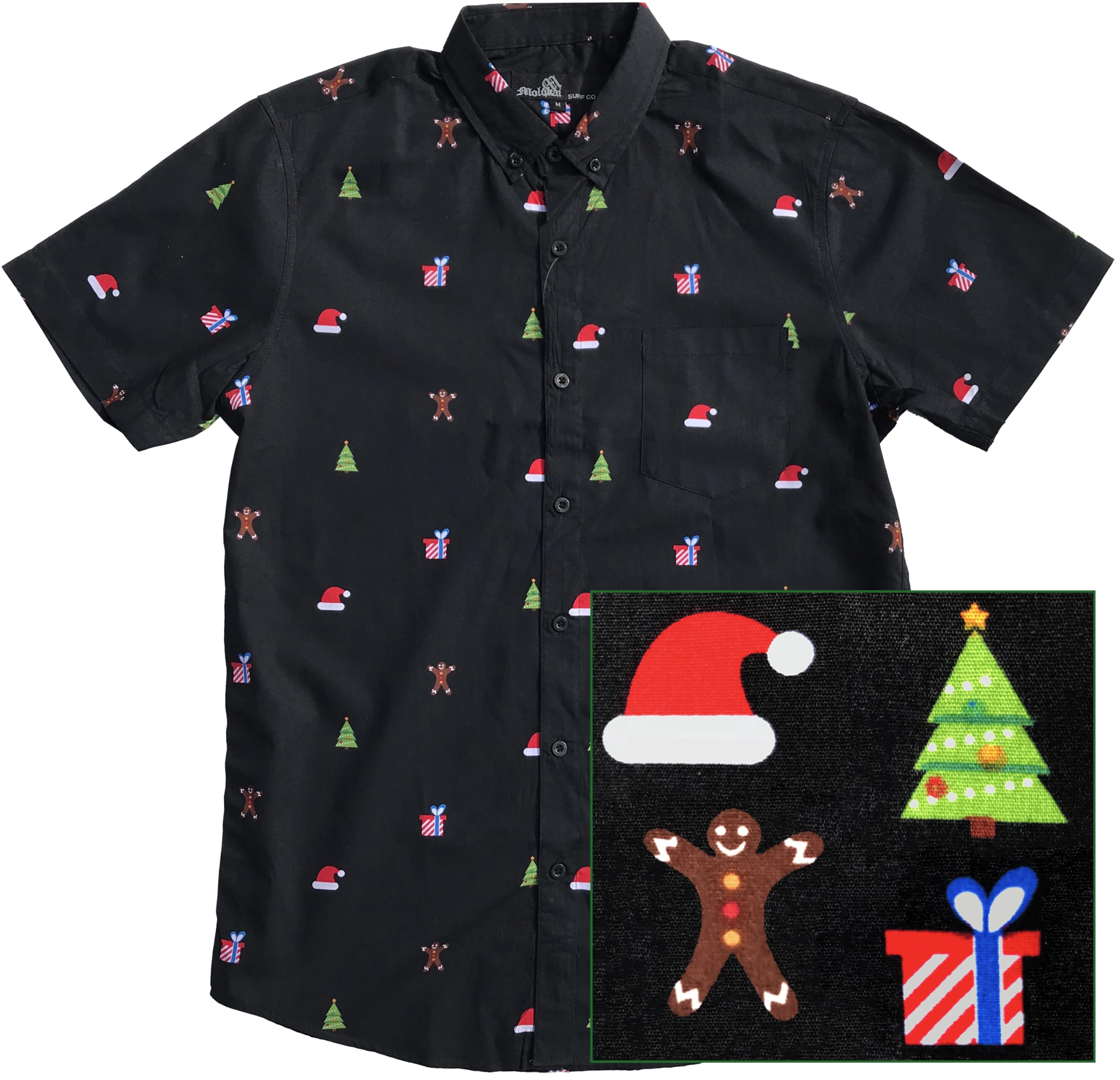 Molokai Surf Button Down Slim Fit Hawaiian Short Sleeve Shirts