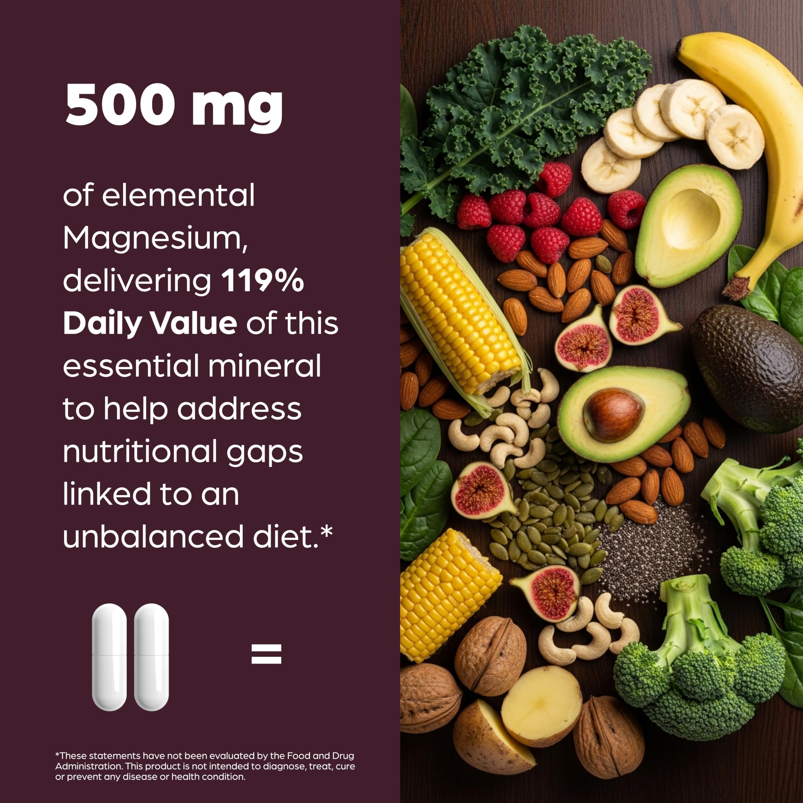 Magnesium Complex 500mg 120 Capsules for Sleep & Relaxation | Women & Men — Amazon image 7