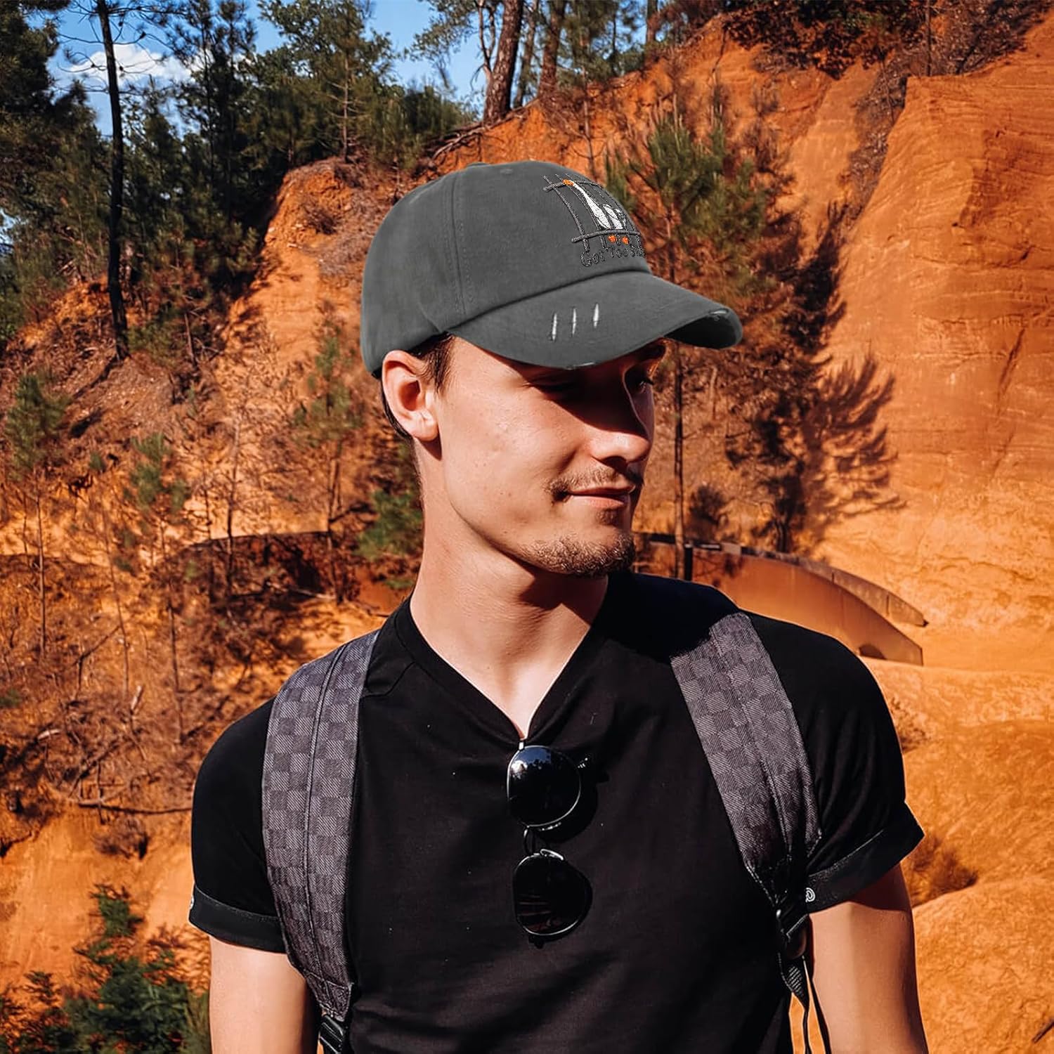 Embroidered Baseball Cap Golf Dad Hat Adjustable Original Classic Low Profile Cotton Cap Red Santa Hat Men Women - Image 5