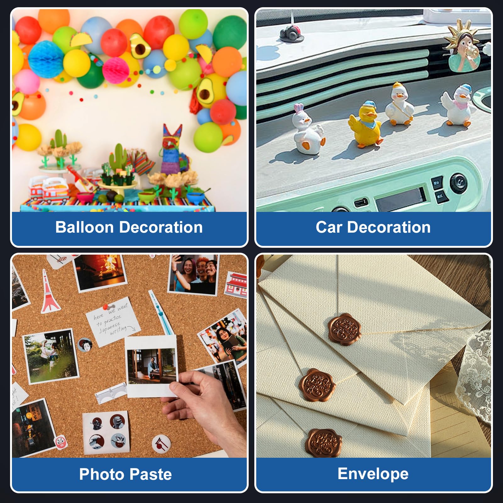 300pcs Transparent Adhesive Dots Double- Sided Sticky Tack - Strong and Traceless Adhesive Stick Dots for Poster Photos — view 5