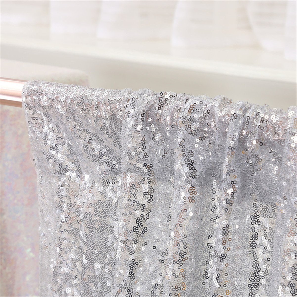 Sequin Backdrop 183x243cm Iridescent Shinny Sequin Photography Backdrop Party Prom Wedding Youtobe Banquet Photo Background (6x8 feet) — view 54