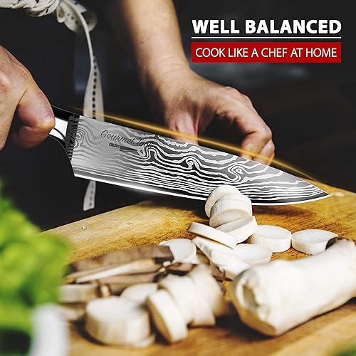 Miniatura 5 de Cuchillo de chef de 8.0in por Gourmet Tool  Cuchillos de cocina de acero inoxidable de alto carbono  Cuchillo de cocina de cocinero de 8.0in para