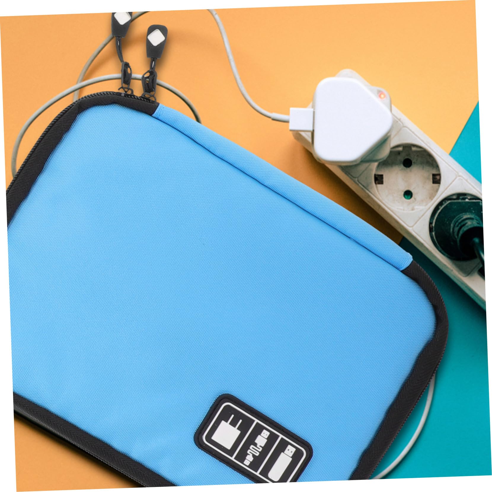 DOITOOL 3pezzi Organizer Borsa per Cavi Dati Portatile Custodia per Accessori Digitali Tasche Rete e Cerniera Borsa Organizzatore da Viaggio per Caricabatterie e Auricolari
