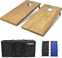 Vista 28 de GoSports 4 ft x 2 ft Regulation Size Wooden Cornhole Boards Set with Light Brown Finish - Includes Carrying Case and Bean Bags