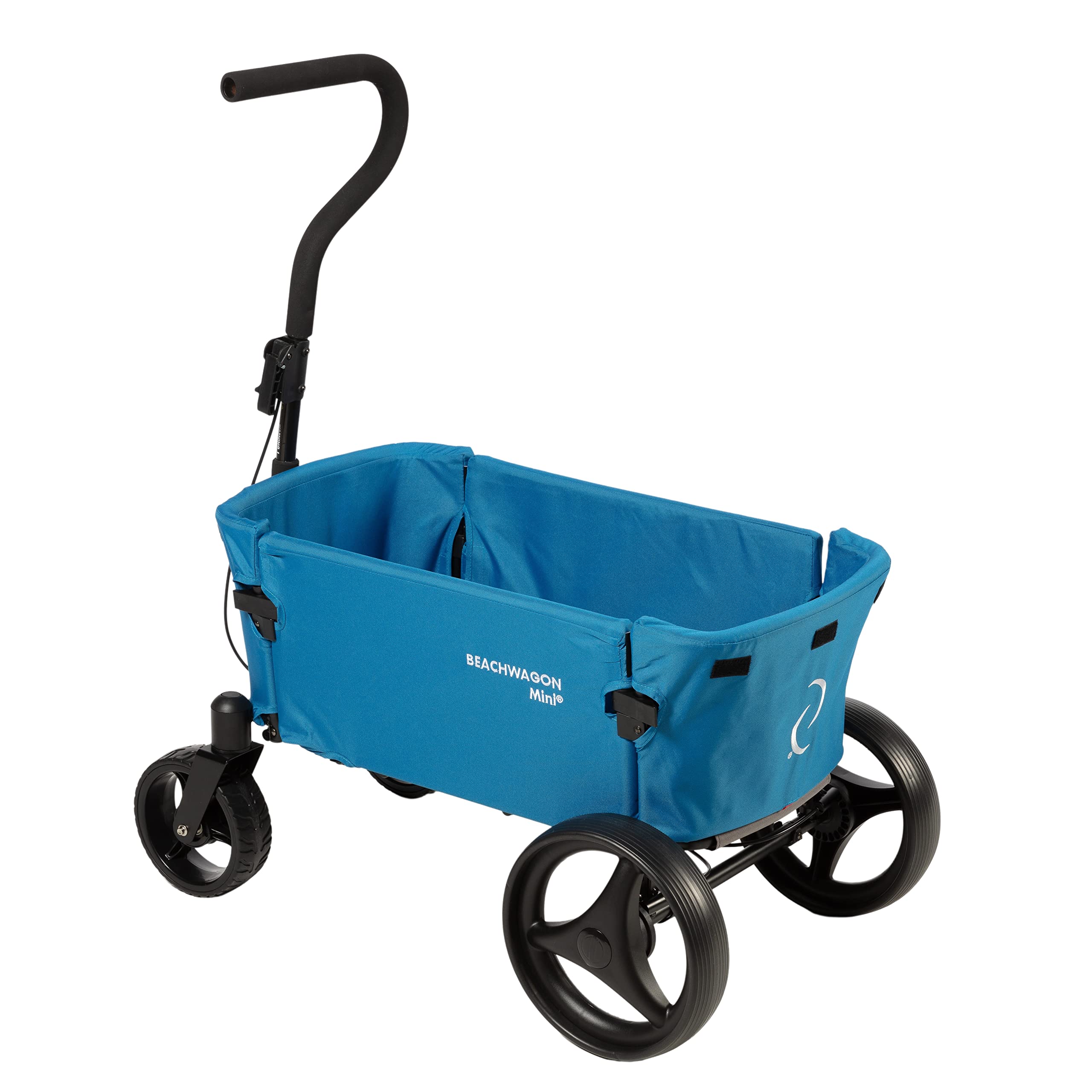 Beach Wagon Carrello con Ruote Pieghevole MINI Combideal 40 kg, Carrello Spesa Compatto e Leggero con Tettuccio, Carrello da Spiaggia, Giardino e Campeggio, Azzurro