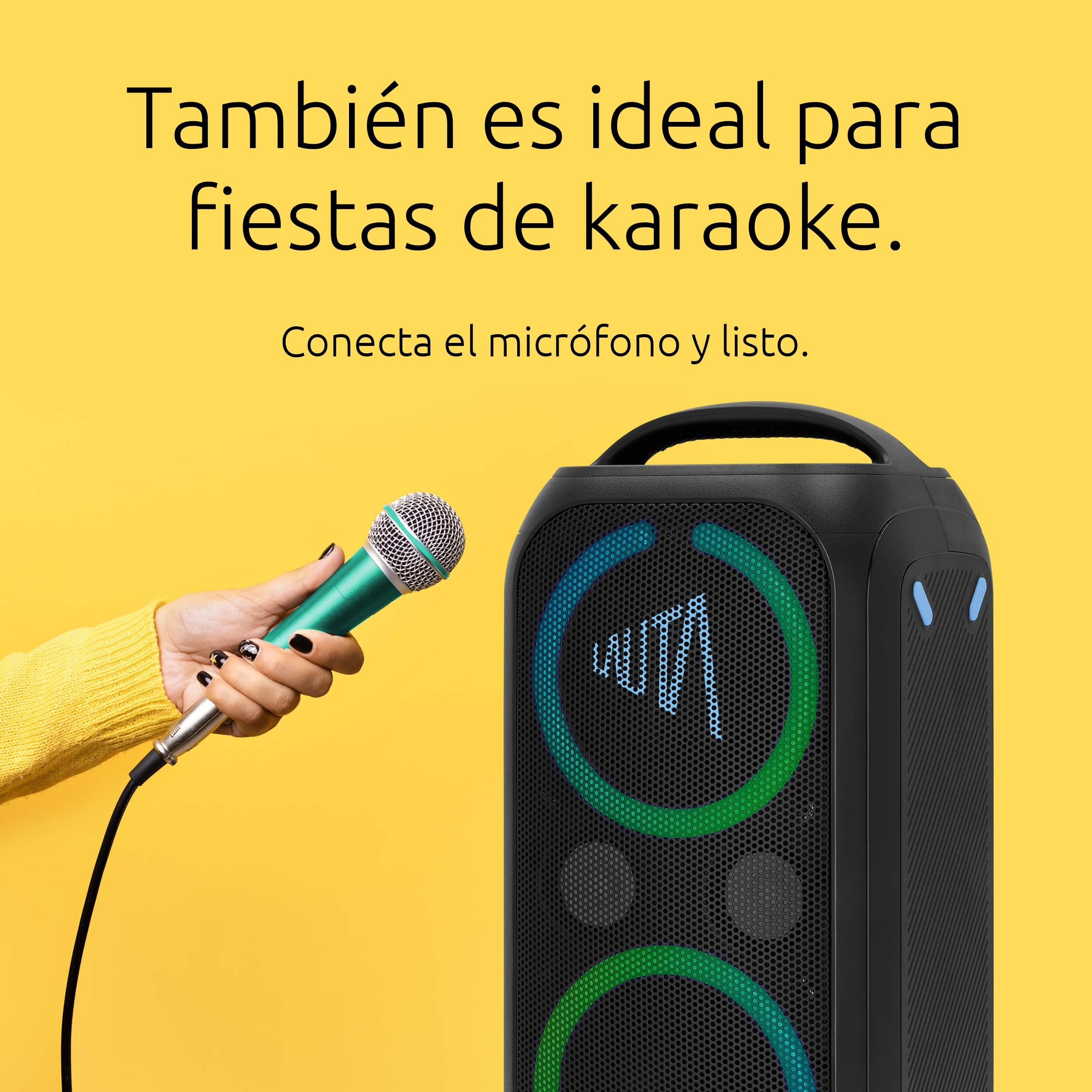 TechniSat LAUTA WUMMSBOX: Altavoz Bluetooth portátil de Alta Gama (160 W Pico, Sonido de Fiesta 103 dB, Refuerzo de Graves, TWS, 12 h batería, LED, IPX4, 80 W RMS)