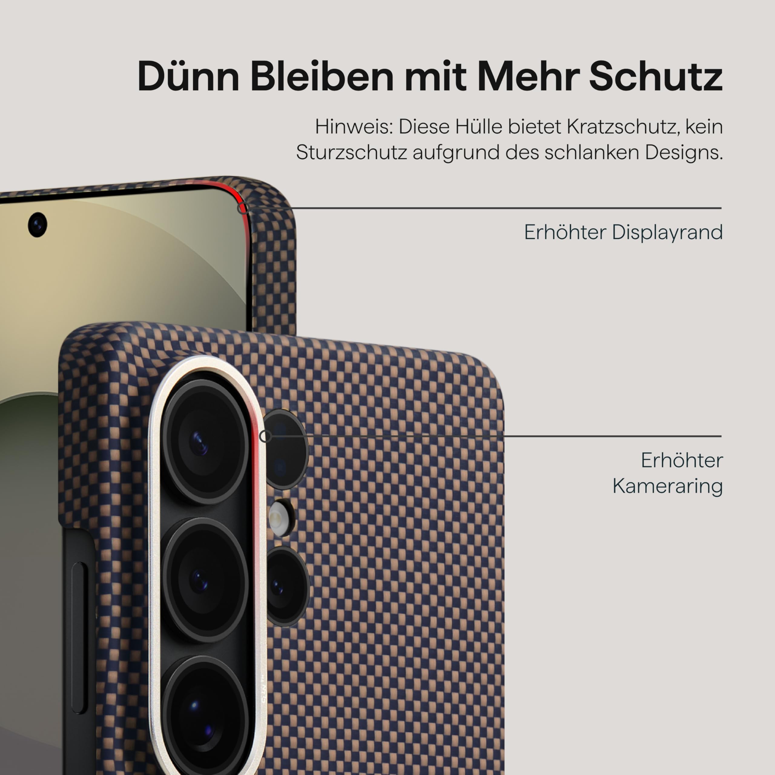 pitaka Ultradünne Hülle für Galaxy S26 Ultra Aramidfaser Sonnenuntergang | Aramidfaser Hülle für Samsung Galaxy S26 Ultra mit Aaron Button Slim Magsafe-kompatibel Handyhülle mit Kameraschutz