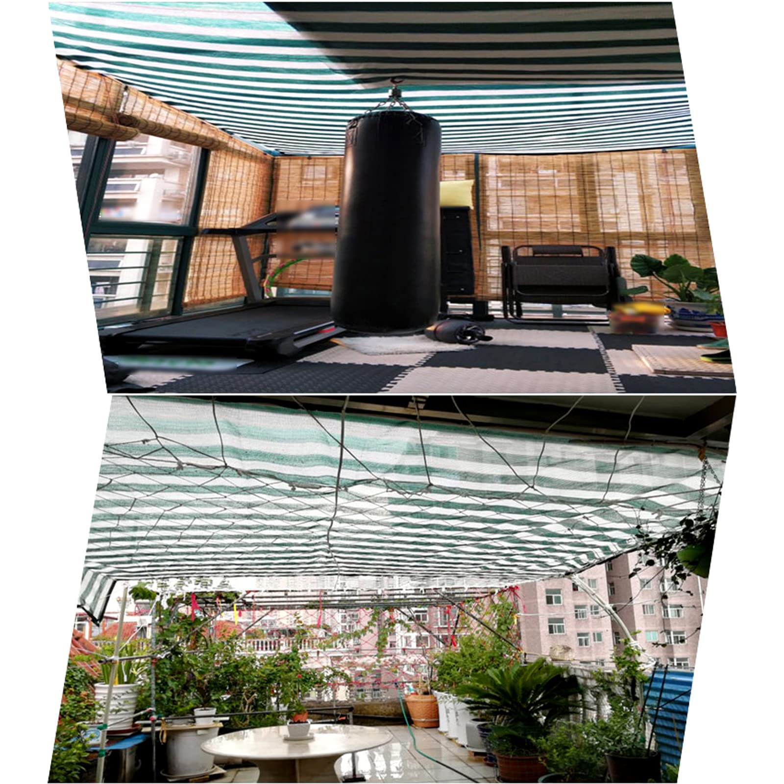 Tessuto ombreggiante con protezione UV al 90%, telo a rete verde scuro per serra, carport, patio, finestra, copertura, rete isolante termica per esterni da 2 m a 10 m