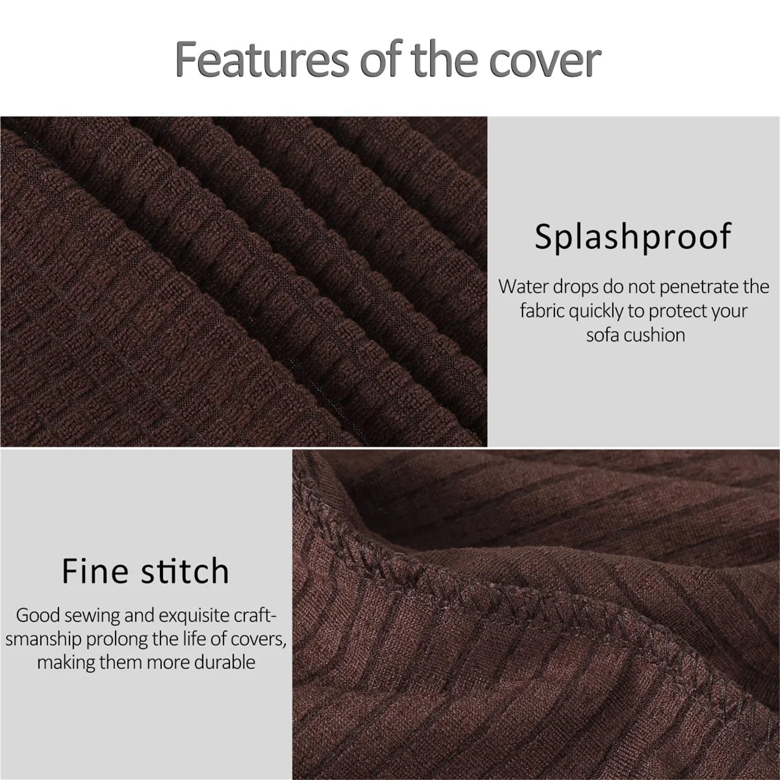 Removable Sofa Armrestors 4 Pack Multicolor 21.7x9.7x5.7 in(Dark Beige)