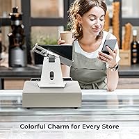 Vista 6 de Volcora Cajón de caja registradora para sistema de punto de venta (POS) con esquina redonda de 13 pulgadas, bandeja extraíble para monedas, 4 Gris