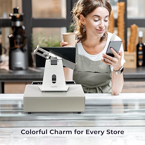 Miniatura 6 de Volcora Cajón de caja registradora para sistema de punto de venta (POS) con esquina redonda de 13 pulgadas, bandeja extraíble para monedas, 4