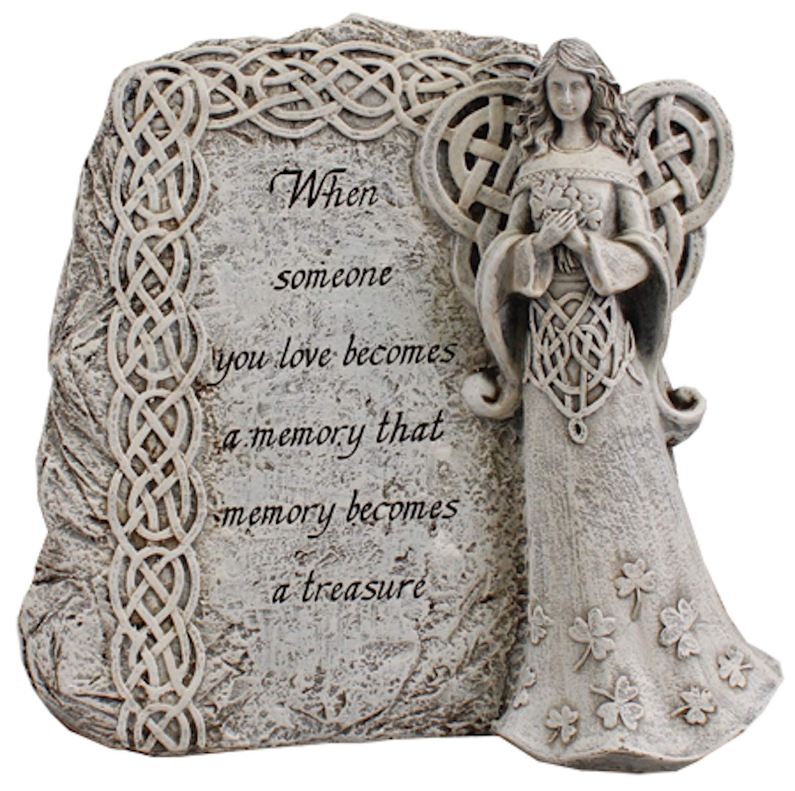 CBC Memorial 8¾" Celtic Angel Resin Grave Statue
