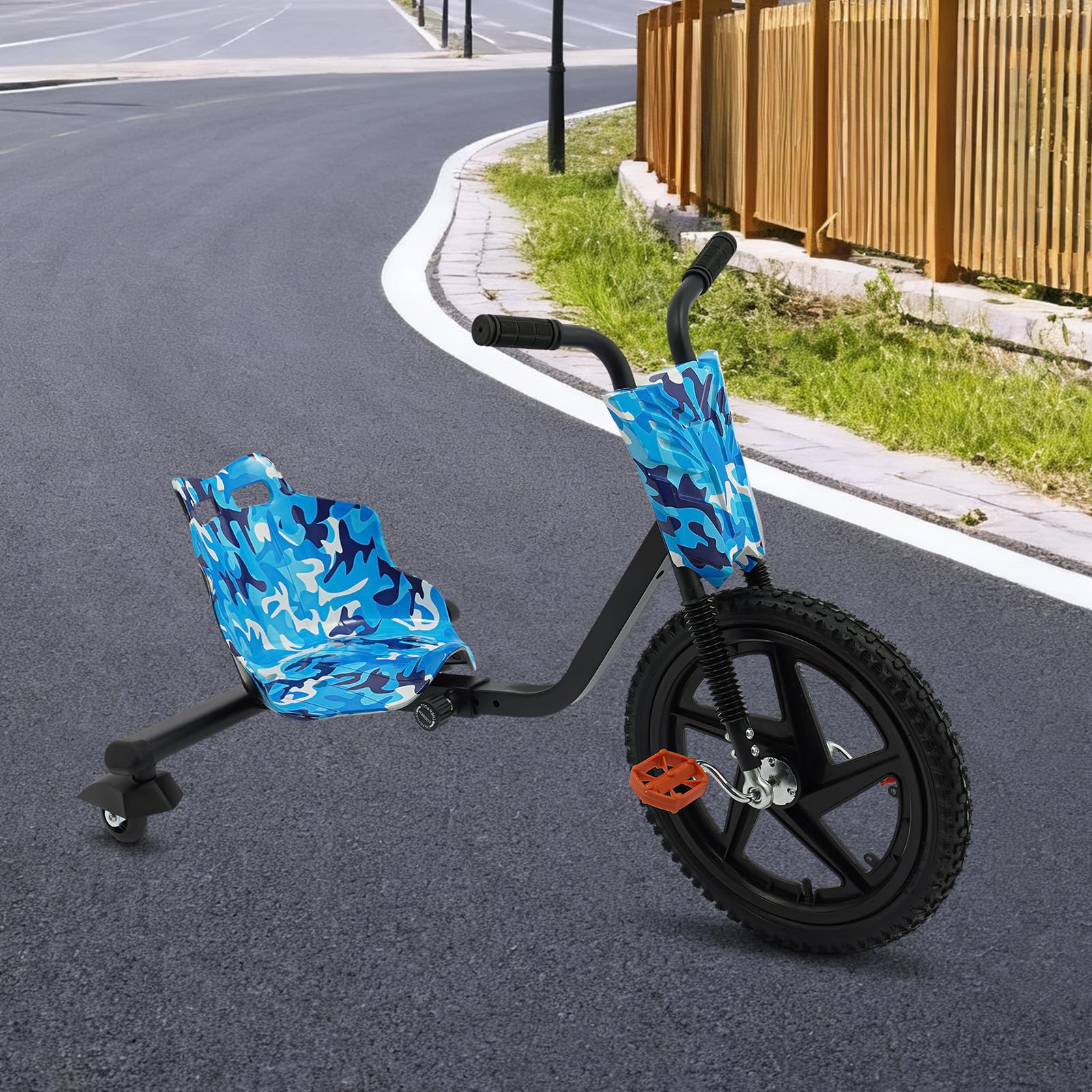 Drift Trike - Monopattino per bambini con ruote posteriori illuminate