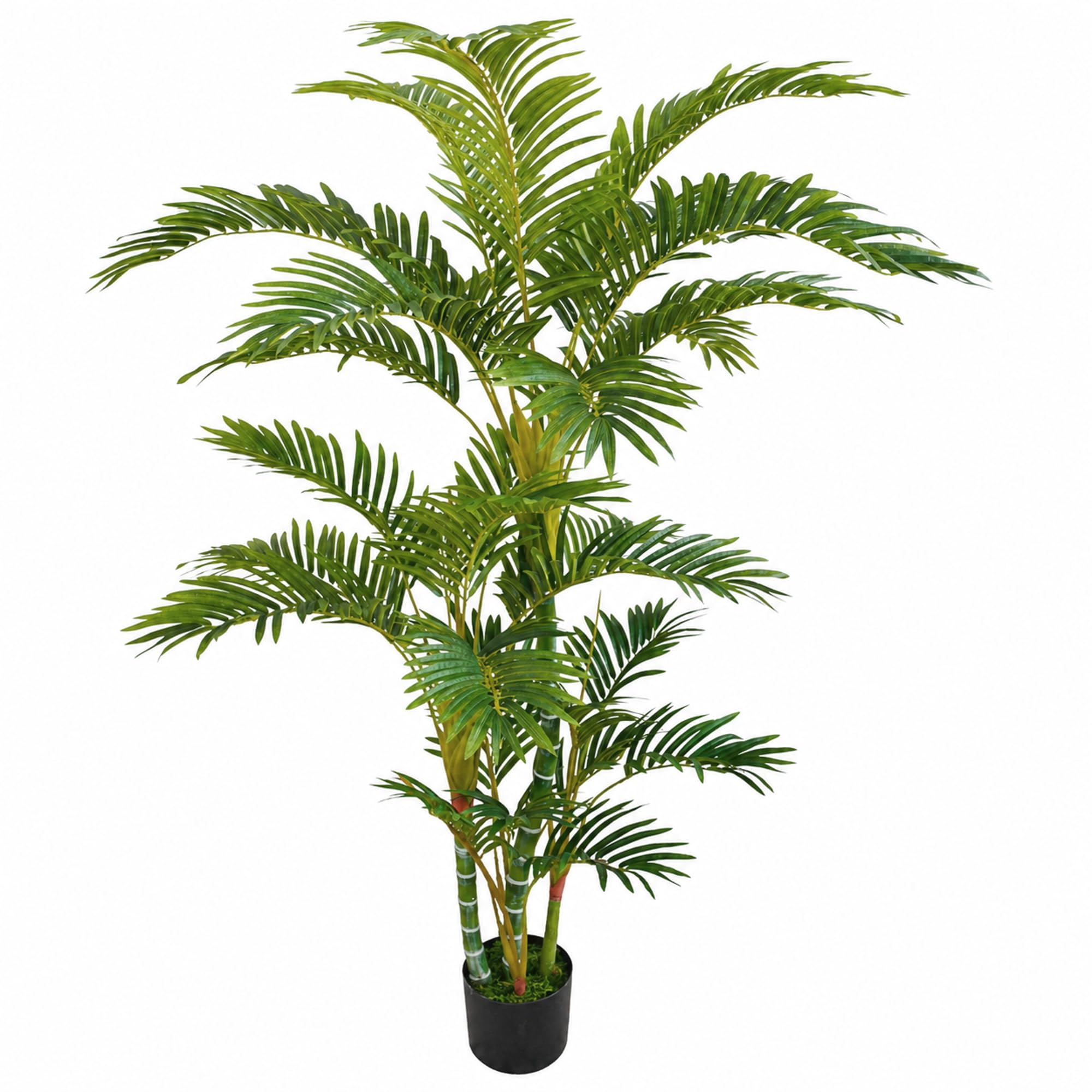 Seidenblumen Roß Arekapalme Deluxe 160cm DA Kunstpalme, Dekobaum Kunstpflanzen künstliche Palme Pflanzen Kunstpalmen, Home Deko künstliche Pflanze, Deco Dekoration Wohnzimmer Büro Schlafzimmer