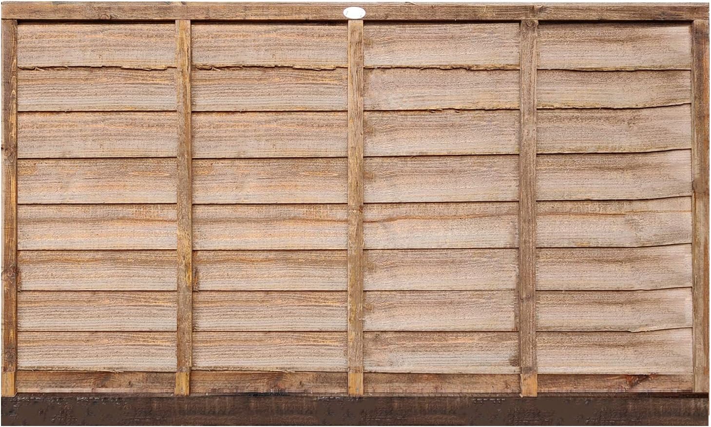 Weatherwell Lap Wooden Fence Panels 3ft, 4ft, 5ft, 6ft Horizontal Pressure Treated (6ft x 4ft)