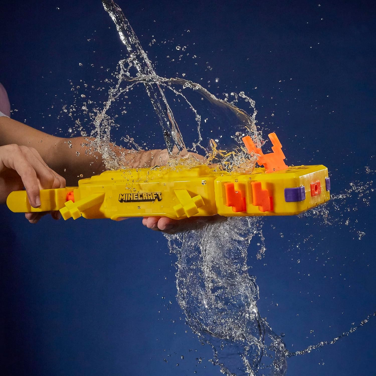 Nerf Super Soaker Minecraft Axolotl Water Blaster, Minecraft Axolotl Mob Design, Outdoor Water Toy, Outdoor Games for Kids