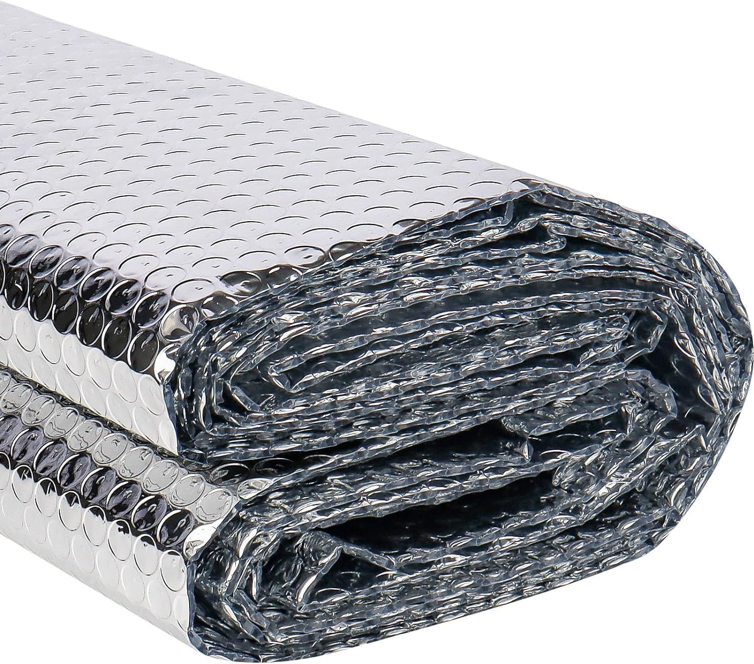 BUILDINGSHOP Heat Insulation 300 GSM (8 mm) Sheet - (1.2 Mtr X 2 Mtr) Bubble Sheet Heat Insulation Sheet for Roof Shield for Summer Radiant Barrier Thermal-image-14