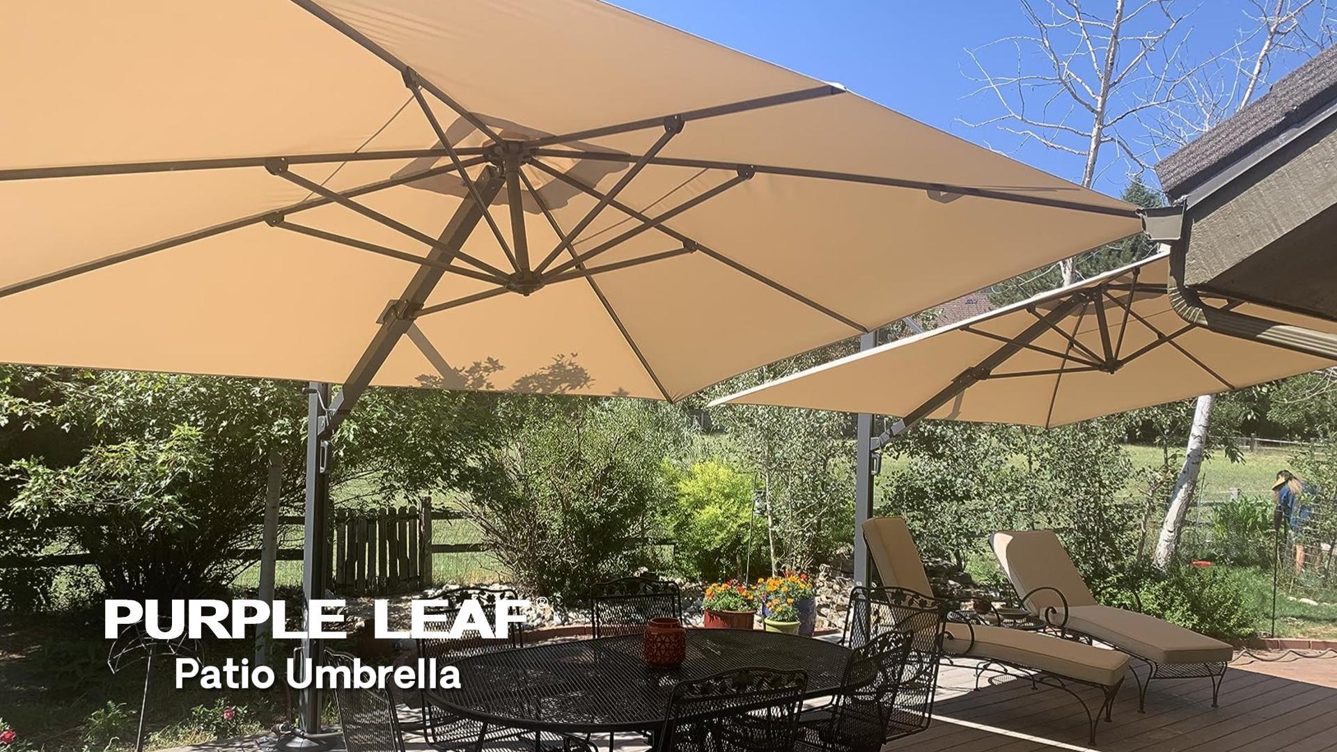 11' cantilever patio umbrella AKZ PLUS 11' Cantilever Umbrella