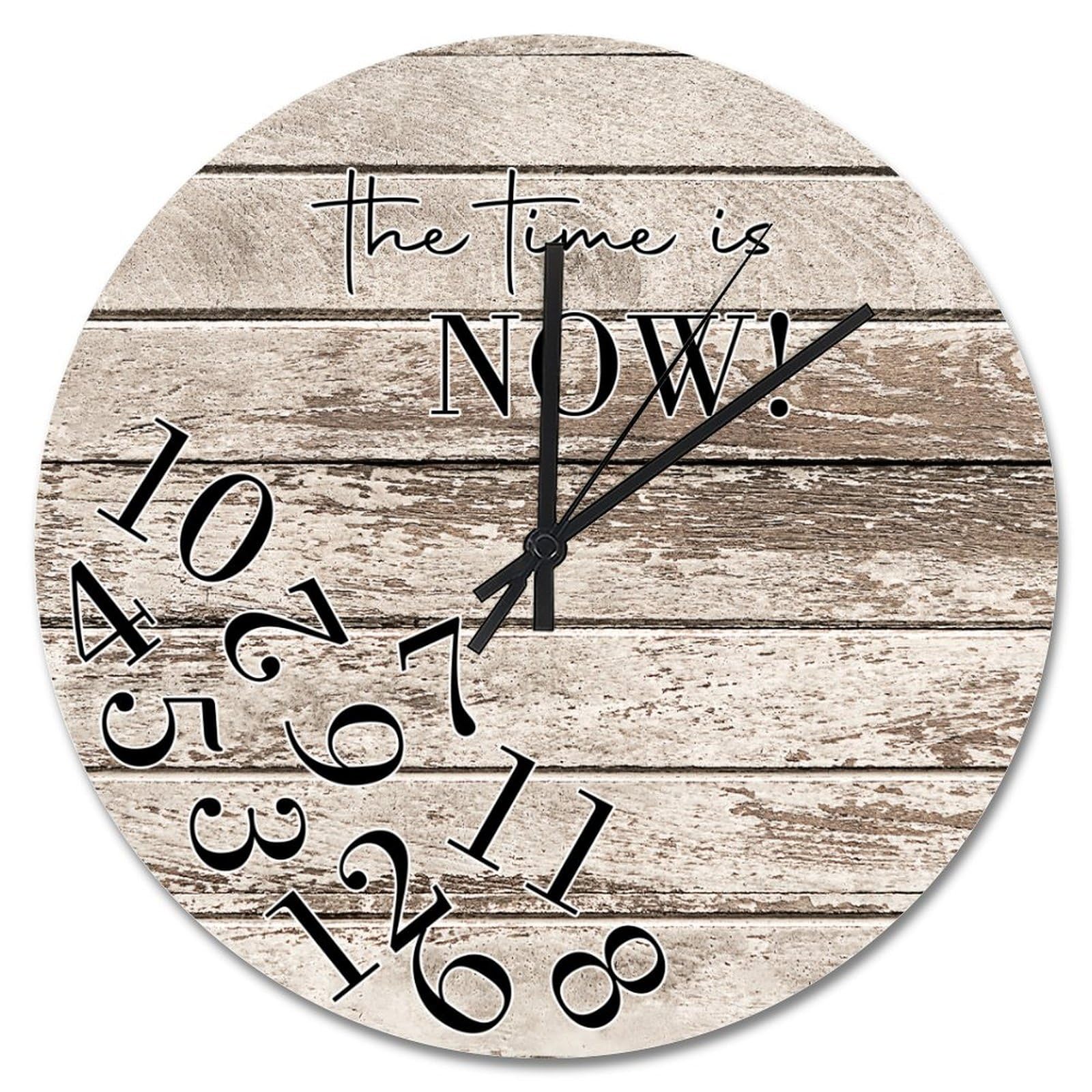 Horloge murale rétro en bois de 38cm pour décoration salon et bureau