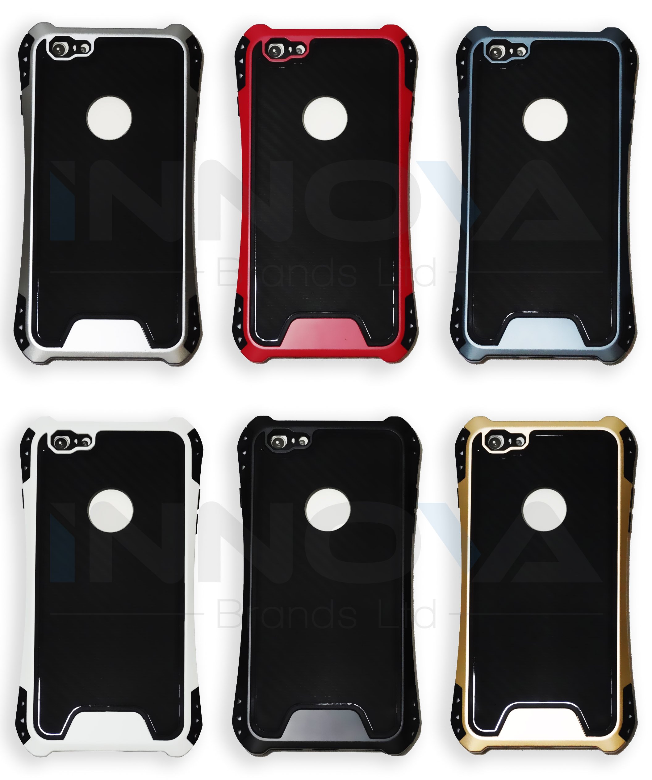 Innova® Shockproof Protective Case Cover Apple iPhone 6 6s 6+ 7 7s 7+ Premium Quality (Iphone 6, Red)
