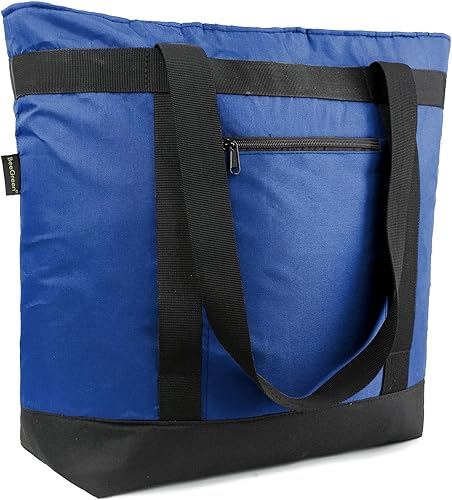 Vista 25 de BeeGreen Bolsa térmica suave a prueba de fugas con cremallera para viajes de playa Gris