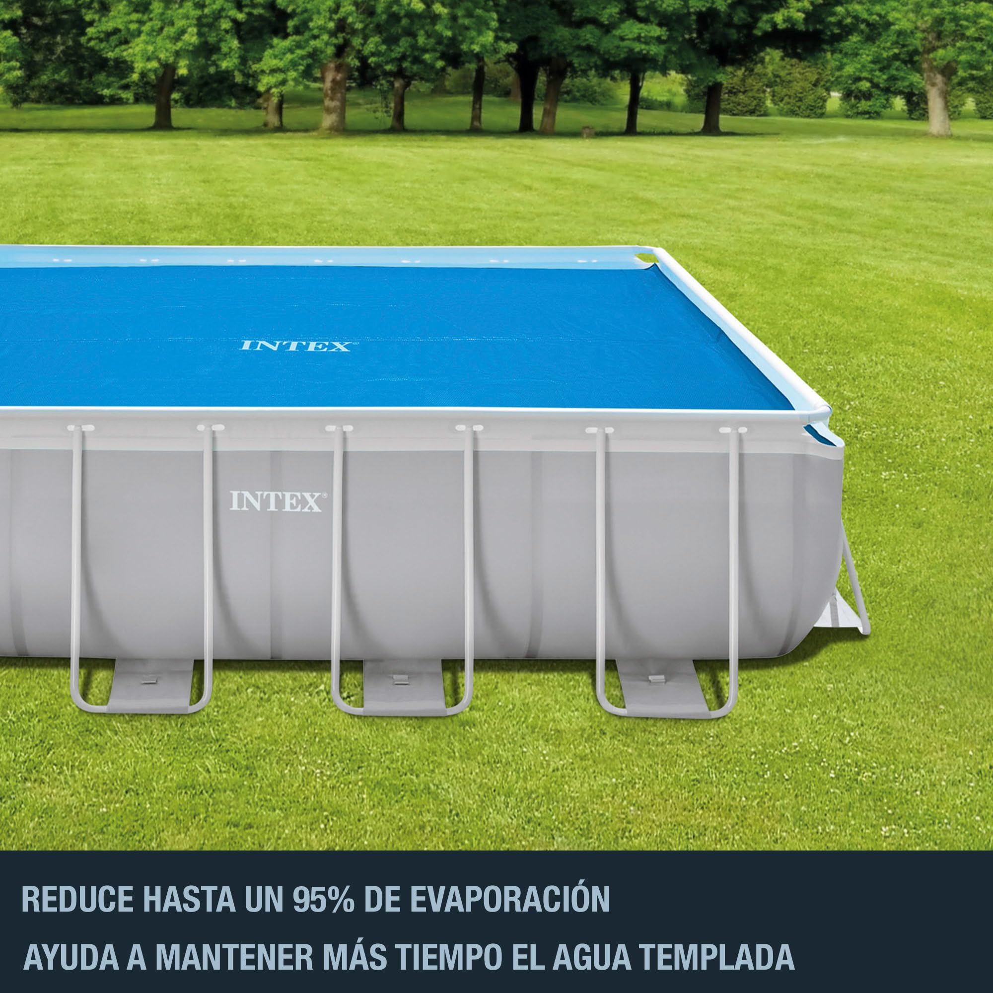 Intex Solarabdeckplane Ultra Frame rechteckig 488 x 244 cm 160 Mikron Blau