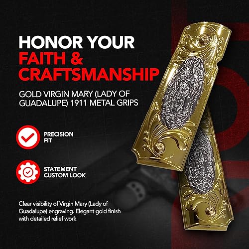 Miniatura 7 de Puños de oro Virgen María Señora de Guadalupe 1911 Tamaño Completo Ambi Safety