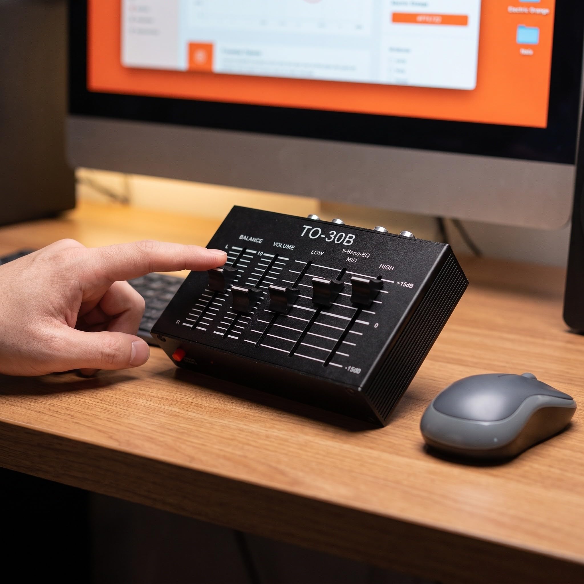 Gadpiparty Égaliseur Audio pour Système Stéréo Domestique, Noir