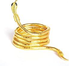 Spooktacular Creations Halloween Snake Bracelet & Chain, Bendable Bangle for Kids, Adults and Women - Flexible Adjustable Snake Decor Halloween Costume Accessory